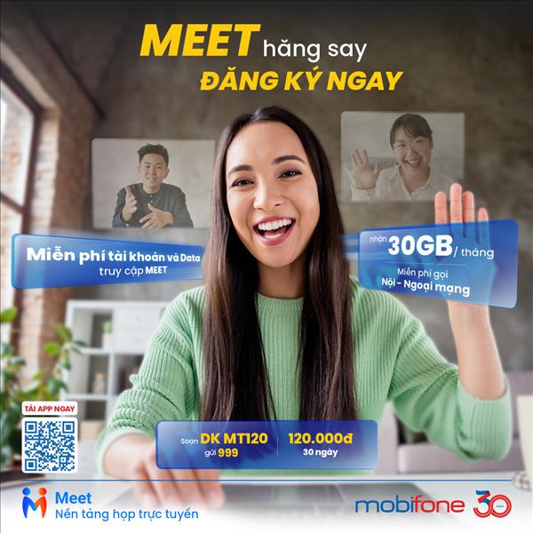 Meet của MobiFone được công nhận là nền tảng số tiềm năng trở thành nền tảng số quốc gia về họp trực tuyến
